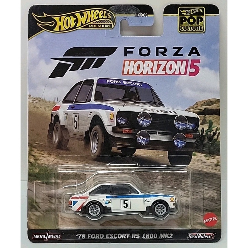 Hot Wheels 2023 Pop Culture Premium Forza '78 Ford Escort RS1800 MK2 Car Toy